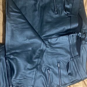 Torrid pleather ankle zip up pants